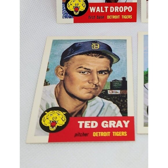 Detroit Tigers 1953 Vintage Reprint Topps Baseball Cards 4 Card Bundle - Picture 8 of 12